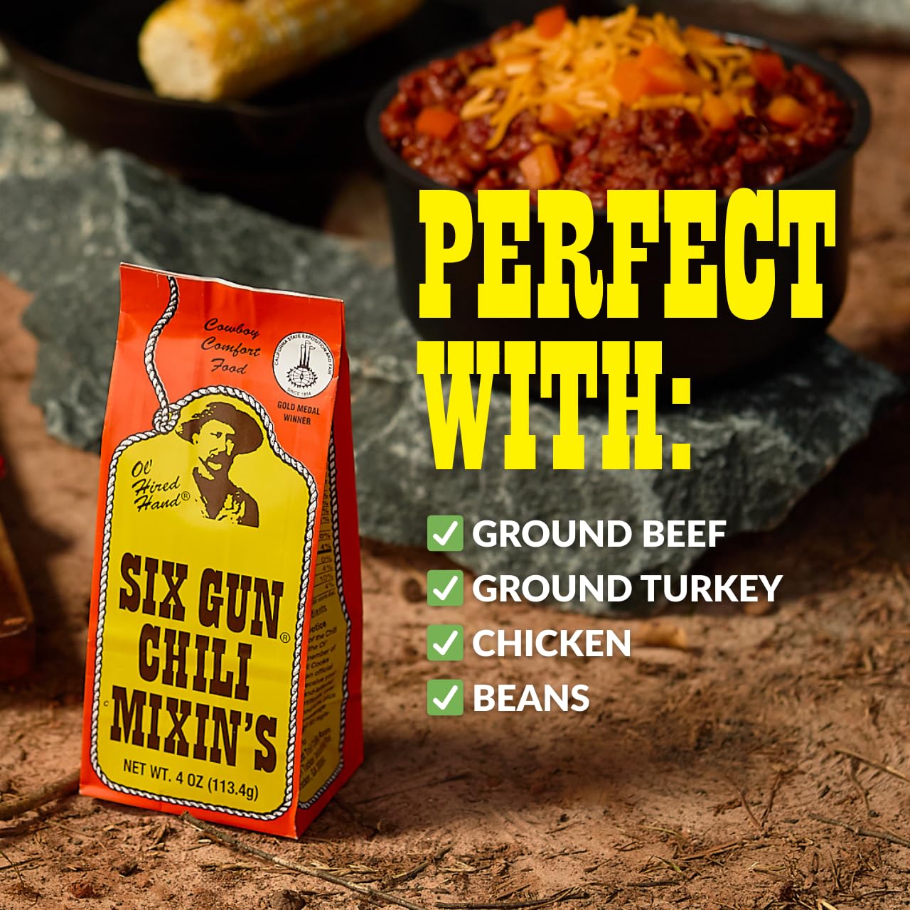 Six Gun Original Chili Mixin’s – Case of 12 (Free Shipping)